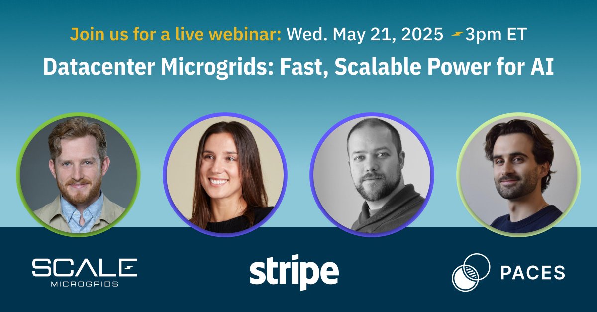 Scale Microgrids (@scalemicrogrids) on Twitter photo Join our unmissable upcoming webinar on the potential of powering datacenters with microgrids, ft. <a href="/duncan__c/">Duncan S. Campbell</a>, <a href="/kyle__cb/">Kyle Baranko</a>, <a href="/hausfath/">Zeke Hausfather</a>, and <a href="/nanransohoff/">Nan Ransohoff</a>! We'll discuss their much buzzed-about research on the topic, its reception, and emerging trends. scalemicrogrids.com/opp/off-grid-s… Join our unmissable upcoming webinar on the potential of powering datacenters with microgrids, ft. <a href="/duncan__c/">Duncan S. Campbell</a>, <a href="/kyle__cb/">Kyle Baranko</a>, <a href="/hausfath/">Zeke Hausfather</a>, and <a href="/nanransohoff/">Nan Ransohoff</a>! We'll discuss their much buzzed-about research on the topic, its reception, and emerging trends. scalemicrogrids.com/opp/off-grid-s…