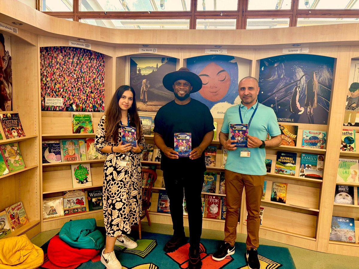 Day 267: Wexham Court Primary 

With Reading Lead, Miss Gohil &amp; colleague. We enjoyed poetry, excerpts from Lockdown Looms, and sang New King. The Q&amp;A allowed for children to get a better insight into my writing process, and got them thinking about how they could improve their