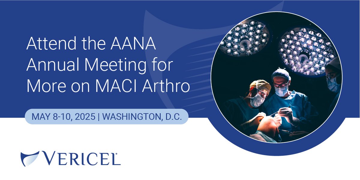 HCPs, join us at the Arthroscopic Association of North America (AANA) Annual Meeting on May 8-10 to learn more about instrumentation that can be used to perform knee cartilage repair arthroscopically. Register here to learn more: bit.ly/3GDMTTa (For HCPs Only) #AANA