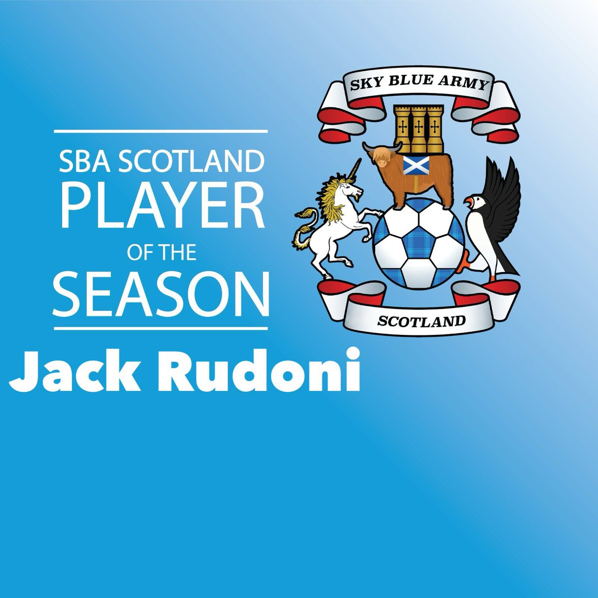 Sky Blue Army Scotland (@sbascotland_) on Twitter photo The Sky Blue Army Scotland, player of the season
<a href="/rudi_rudoni/">Jack (Rudi) Rudoni</a>
Been vital to everything this season.
#PUSB #SkyBlues The Sky Blue Army Scotland, player of the season
<a href="/rudi_rudoni/">Jack (Rudi) Rudoni</a>
Been vital to everything this season.
#PUSB #SkyBlues