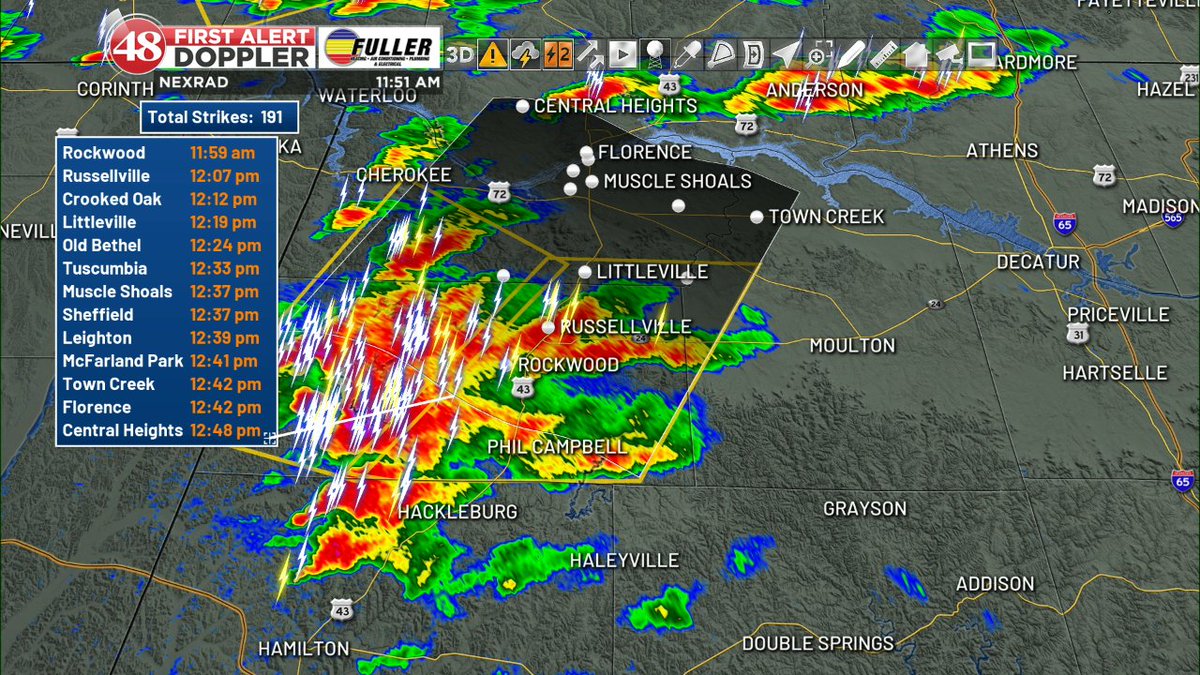 Eric Burke WAFF 48 (@weathermanburke) on Twitter photo Up to ping pong ball sized hail (1.5") possible with these severe storms over Franklin and Colbert Counties. Threats of strong wind gusts and frequent cloud to ground lightning. Moving NE at 30 mph. <a href="/waff48/">WAFF 48</a> Up to ping pong ball sized hail (1.5") possible with these severe storms over Franklin and Colbert Counties. Threats of strong wind gusts and frequent cloud to ground lightning. Moving NE at 30 mph. <a href="/waff48/">WAFF 48</a>