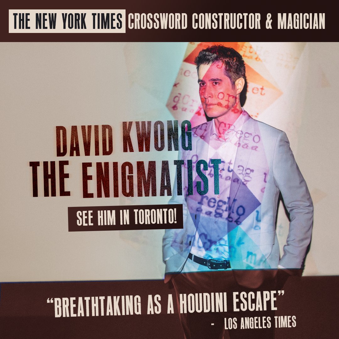 Toronto! I'm bringing The Enigmatist to your fair city June 10-22. Half of my family is from Toronto! Can't wait to get back! ❤️🇨🇦

Info and tix here: new.starvoxent.com/the-enigmatist…

<a href="/Starvoxent/">StarvoxEntertainment</a> #Toronto
