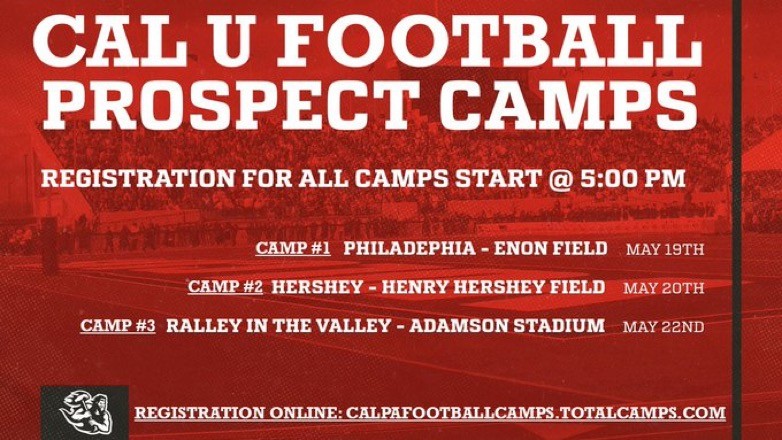 Jawan Turner (@coachjaturner) on Twitter photo CAMP SEASON IS UPON US!  COME KICK OFF CAMP SEASON WITH THE VULCANS! WE HAVE SIGNED MULTIPLE GUYS FROM CAMP! #FORGEDINFIRE
📍Camp #1 - Philadelphia, PA  
📍Camp #2 - Hershey, PA 
📍Camp #3 - California, PA
⬇️Registration Link⬇️ calpafootballcamps.totalcamps.com CAMP SEASON IS UPON US!  COME KICK OFF CAMP SEASON WITH THE VULCANS! WE HAVE SIGNED MULTIPLE GUYS FROM CAMP! #FORGEDINFIRE
📍Camp #1 - Philadelphia, PA  
📍Camp #2 - Hershey, PA 
📍Camp #3 - California, PA
⬇️Registration Link⬇️ calpafootballcamps.totalcamps.com