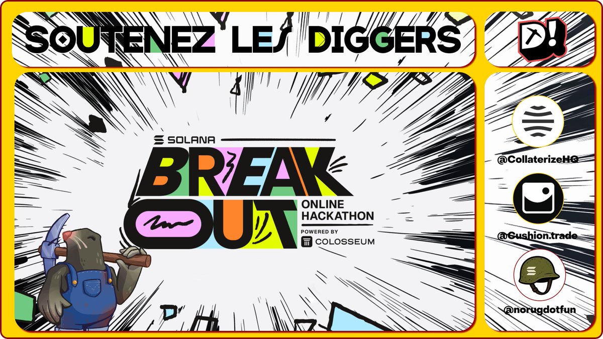 De Diggers à futurs vainqueurs ; d'inconnu à projet révolutionnaire ?⛏️

Voici comment des Diggers construisent le Web3.0 de demain au hackathon <a href="/solana/">Solana</a>

Trois projets au potentiel énorme sont constitués de Diggers :
▫️<a href="/CollaterizeHQ/">Collaterize</a>: Tout un monde tokénisé en une seule app