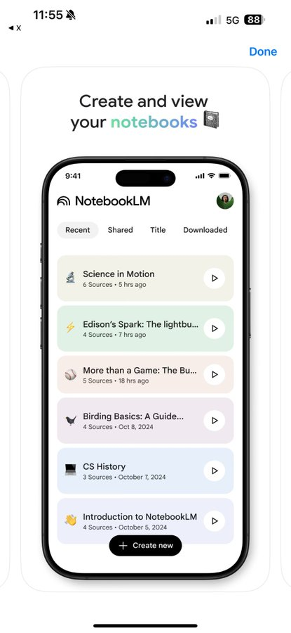 SON DAKİKA: NotebookLM'nin özel mobil uygulaması 20 Mayıs'ta geliyor! 

Uygulamanın Sesli Özetler deneyimi üzerine kurulu olacağı düşünülüyor.