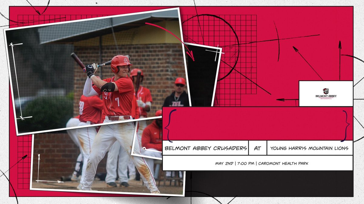 The Abbey Boys are back in action tonight against the Young Harris Mountain Lions at 7:00pm at Caromont Health Park!

Come out and support your Crusaders!

#raisethered🚩