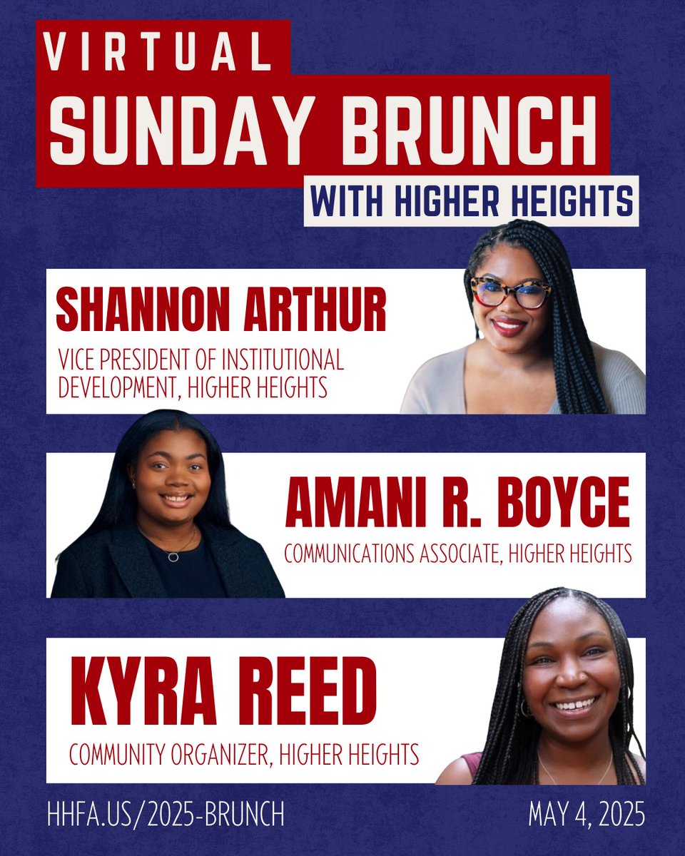 Join us Sunday for a look at the first 100 days of #TheAdministration with Dr. Kalisha Dessources Figures and John-John Williams IV. We’re digging into what’s at stake and what’s next and kicking off "The Group Chat," where politics meets culture. 🔗hhfa.us/2025-Brunch