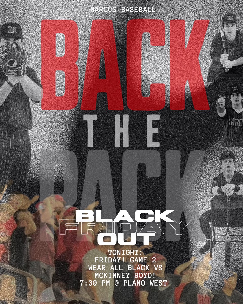 Game 2 - 6A Bi-District Playoffs. ⚫️⚫️⚫️BLACK OUT. Loud &amp; Proud. 7:30 pm @ Plano West. See you tonight!