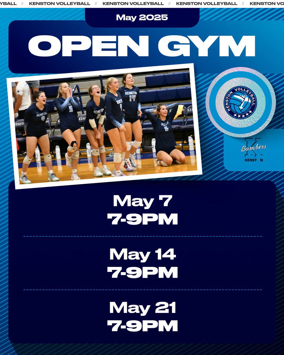We are back! Open gym starting next week. Check your email for summer dates or sign up for emails at kenstonvolleyball.com