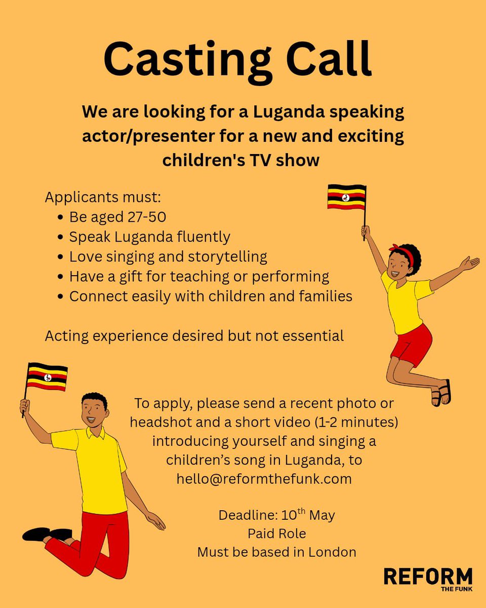 If this sounds like you or someone you know please get in touch! Deadline to apply May 10th - must be based in the UK