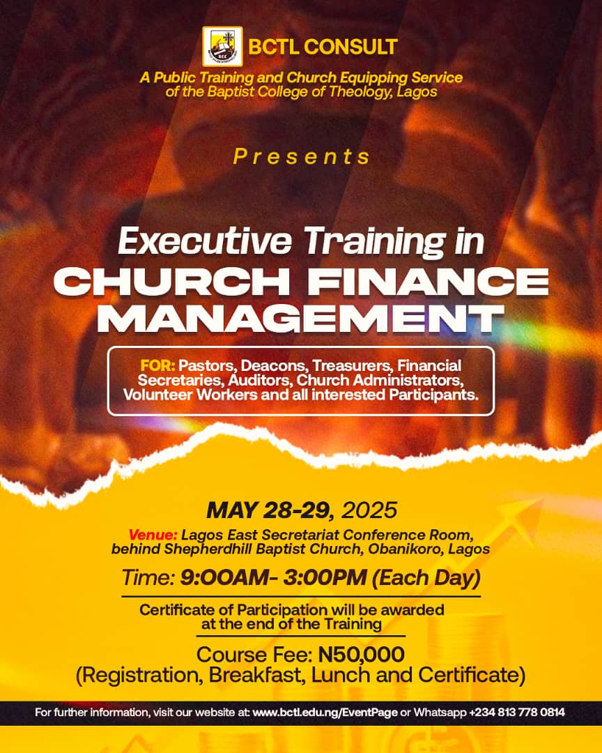 It's this month! 

Gain executive-level financial expertise to optimise your church's resources for greater impact.

Register here: forms.gle/1BBRX8SsGBswKV…