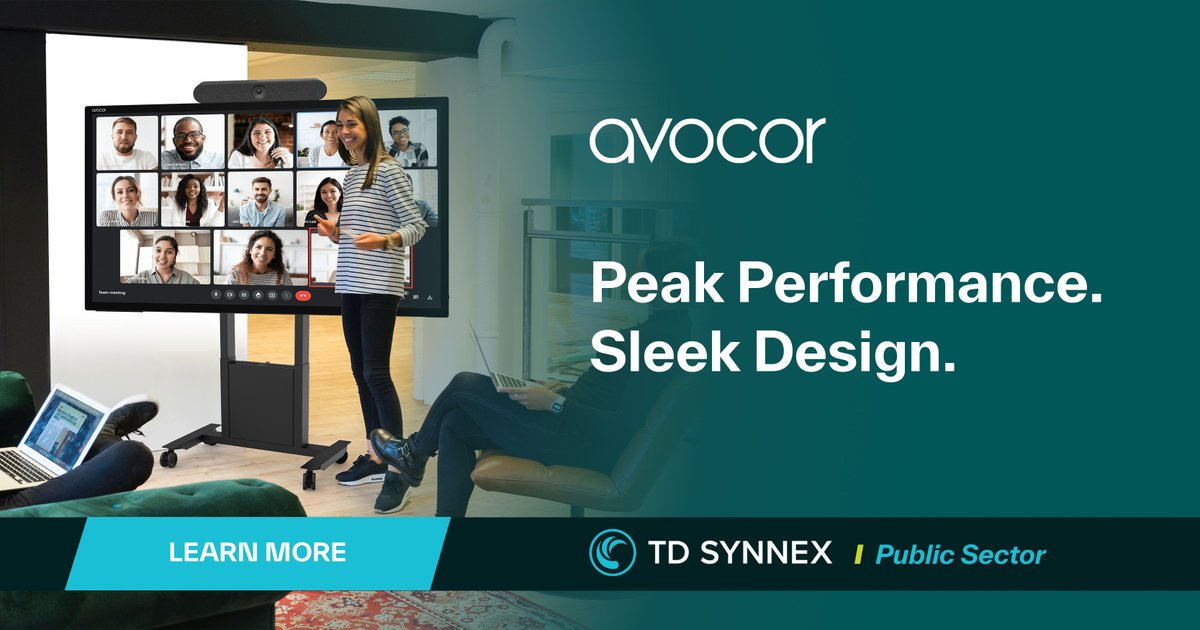 TD_SYNNEX_PS's tweet image. Experience powerful performance and seamless collaboration with the Avocor H Series of interactive displays — built to impress in any meeting space. Now available through TD SYNNEX Public Sector. bit.ly/4jKS5D3 #HybridWork #CollaborationTech