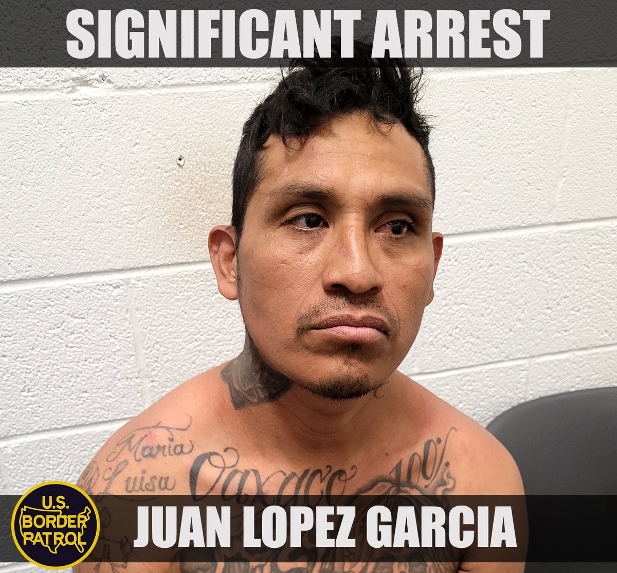 Cartel member caught by Casa Grande agents. 

4/22: Agents arrested Juan Lopez-Garcia with 2 other Illegal Aliens from Mexico near the village of Kots Kug, AZ, on the Tohono O’odham nation. Lopez-Garcia is a member of the Sinaloa Cartel. 

He has multiple arrests throughout the