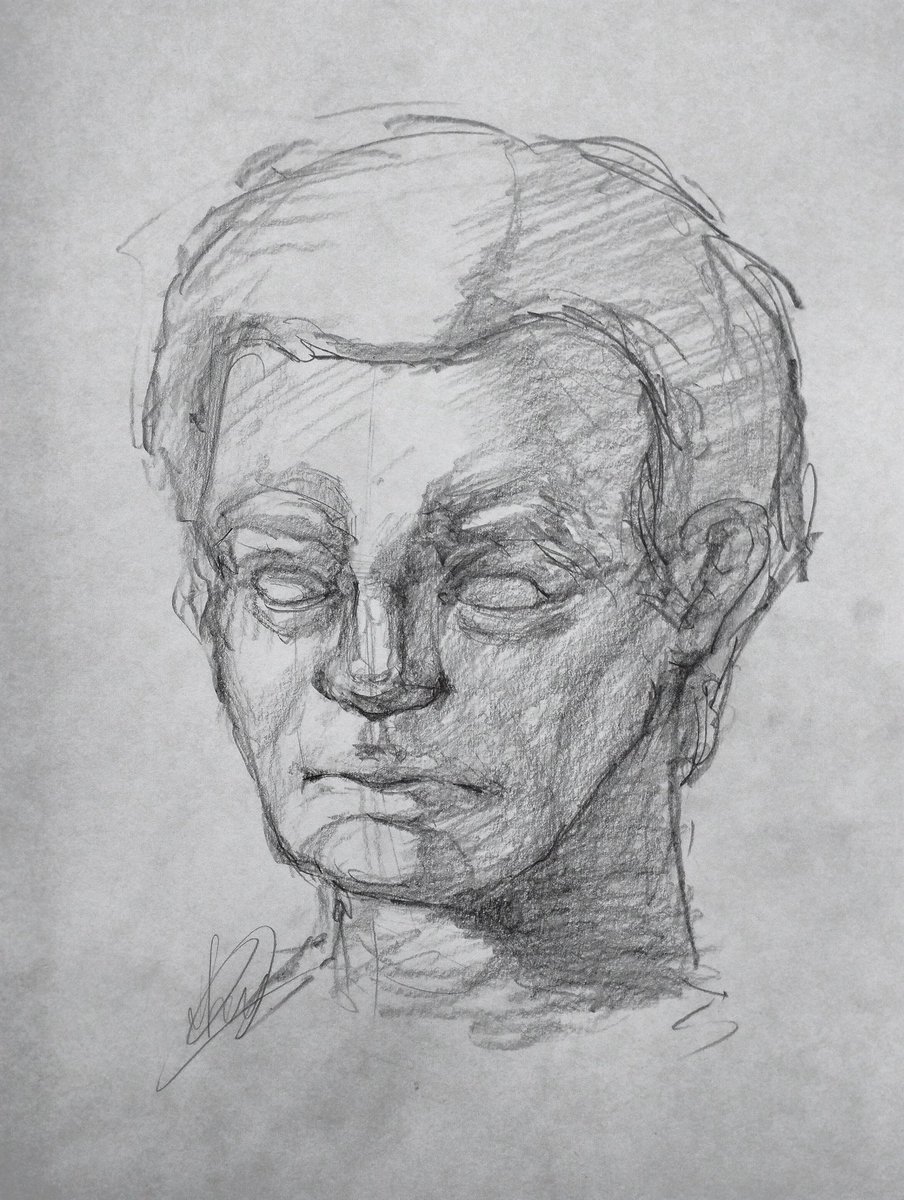 DenTea20's tweet photo. A fast sketch I made in art school. Have a good evening 🌆✨
#sketch #art #academicart https://t.co/RxNaEXG8wF