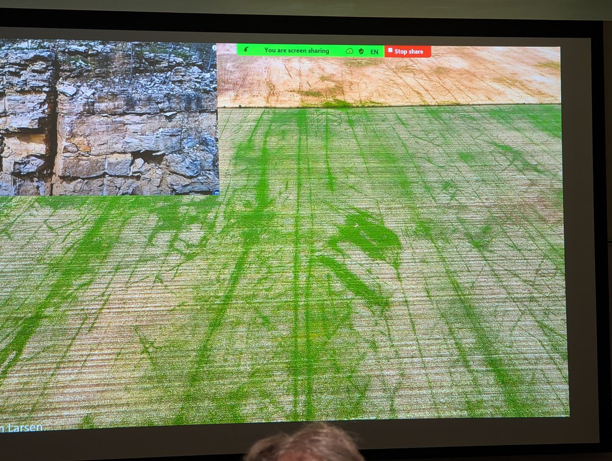 Melissa Wilson (@manureprof) on Twitter photo At the Larson Allmaras Lecture today for the <a href="/UMNswac/">Soil, Water, & Climate</a> department. Our speaker, Kevin Keuhner, is talking about nitrate in groundwater. He shared a cool picture showing shallow soils over fractured limestone and how it shows up in a field! This was from southeastern MN. At the Larson Allmaras Lecture today for the <a href="/UMNswac/">Soil, Water, & Climate</a> department. Our speaker, Kevin Keuhner, is talking about nitrate in groundwater. He shared a cool picture showing shallow soils over fractured limestone and how it shows up in a field! This was from southeastern MN.