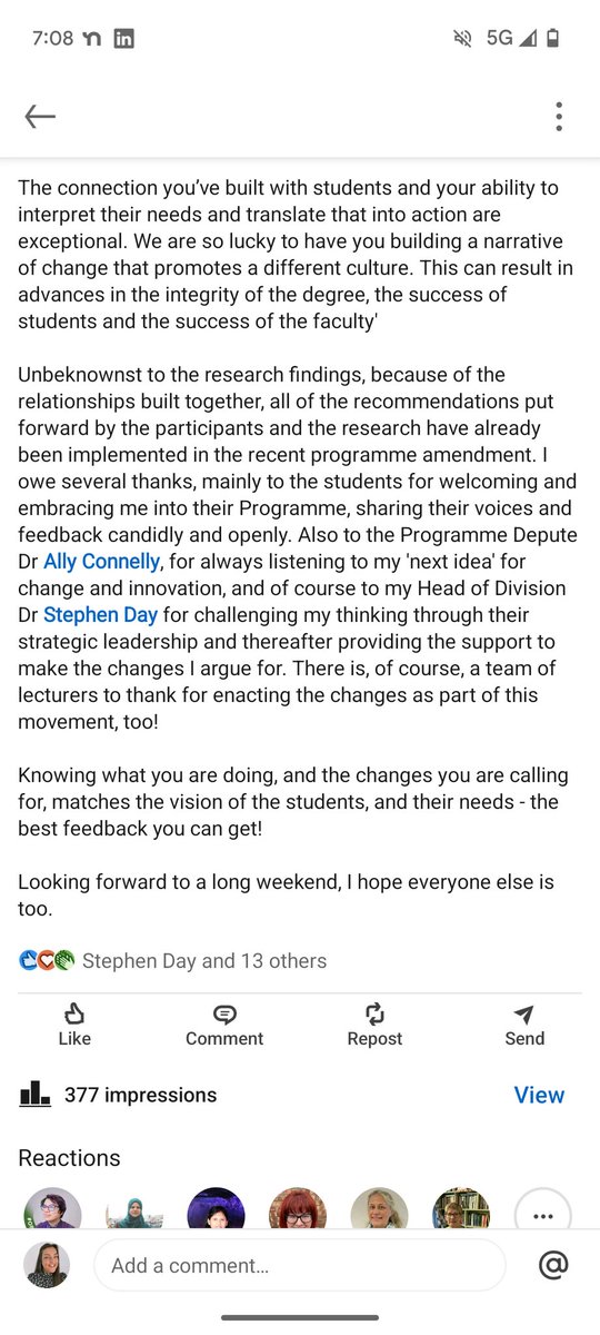 Today I realised my drive is not egocentric, it's driven by others. 

Thank you always <a href="/AllyConnelly25/">Ally Connelly</a> and of course <a href="/DrStephenDay/">Stephen Day</a> 

#dowhaatmatters