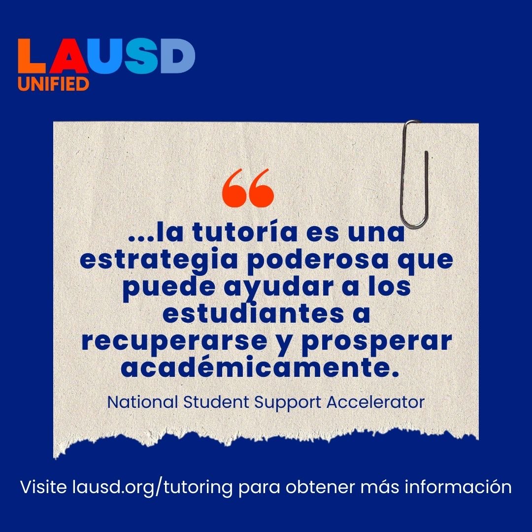 Distrito Escolar Unificado de Los Ángeles (@somoslausd) on Twitter photo 