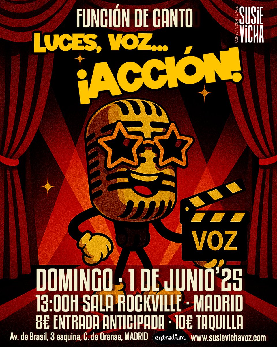 ¡Vuelve la magia del escenario con la nueva función de los alumnos de Susie Vicha Voz!
entradium.com/events/luz-voz…