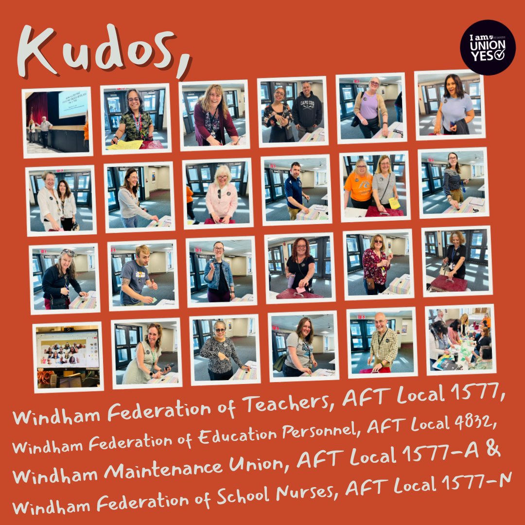 AFT Connecticut (@aftct) on Twitter photo Yesterday teacher, ed personnel, #SchoolNurse & skilled maintenance members in #WindhamUnited ratified agreement w/<a href="/WindhamSchools/">WindhamPublicSchools</a> to join #CTPartnershipPlan; better healthcare for less cost to #PublicEd professionals! #UnionYES @AFTUnion @AFTTeach <a href="/PSRP_AFT/">AFT PSRP Division</a> <a href="/AFLCIO/">AFL-CIO ✊</a> <a href="/ConnAFLCIO/">Connecticut AFL-CIO</a> Yesterday teacher, ed personnel, #SchoolNurse & skilled maintenance members in #WindhamUnited ratified agreement w/<a href="/WindhamSchools/">WindhamPublicSchools</a> to join #CTPartnershipPlan; better healthcare for less cost to #PublicEd professionals! #UnionYES @AFTUnion @AFTTeach <a href="/PSRP_AFT/">AFT PSRP Division</a> <a href="/AFLCIO/">AFL-CIO ✊</a> <a href="/ConnAFLCIO/">Connecticut AFL-CIO</a>