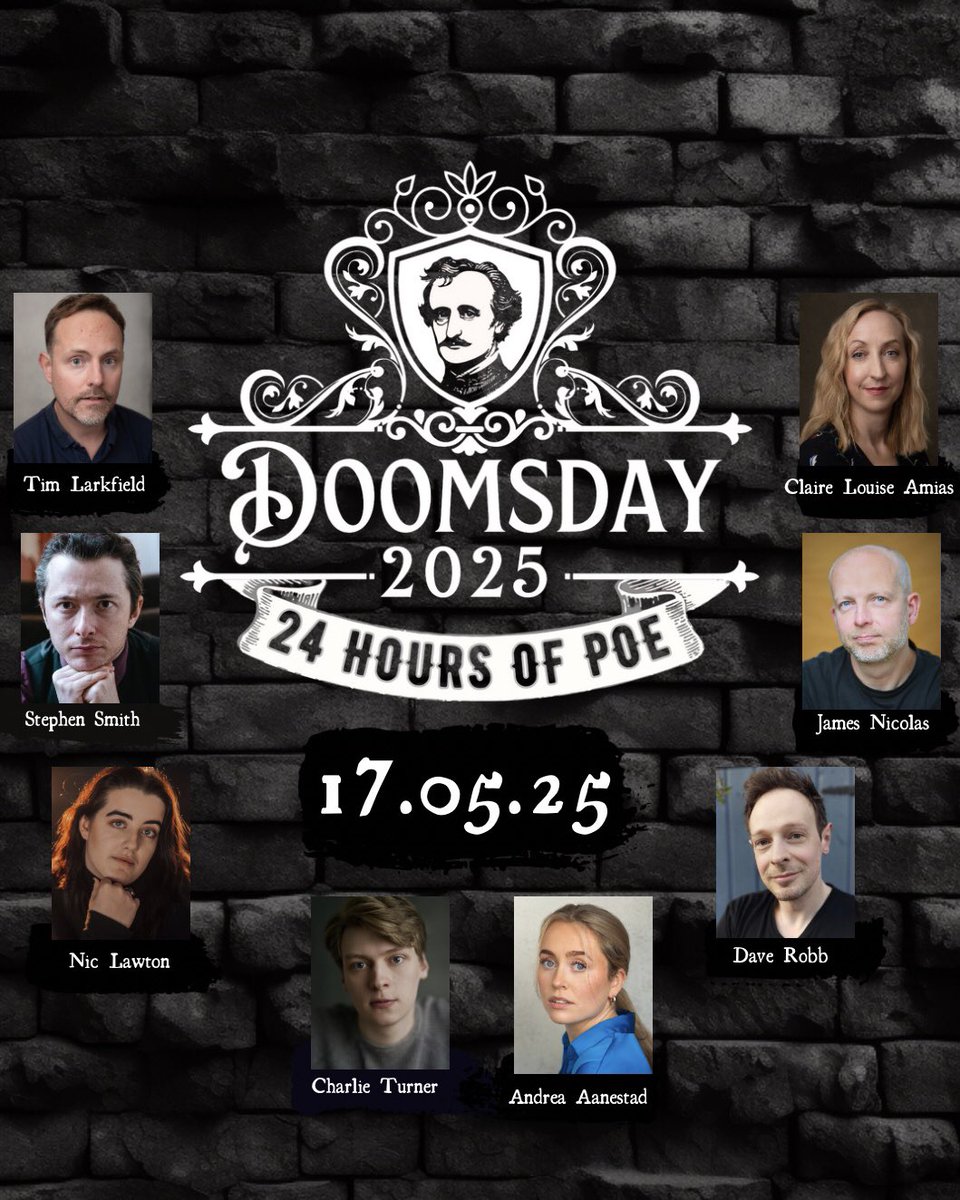 Doomsday is soon upon us… 💀

For a 2nd year running we’ll be hosting the UK version of ‘Doomsday’: An international Poe-a-thon of readings 📚

Going LIVE on YouTube at 16:00 GMT
🗓️ Sat 17 May

Donations are warmly welcomed on our <a href="/greenlitfund/">Greenlit</a> #edfringe fundraising page 🙏✨