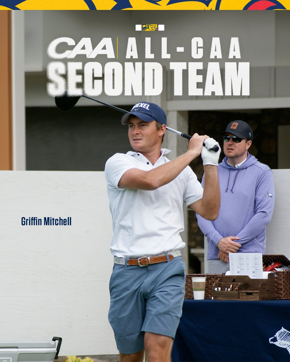 DrexelGolf's tweet image. Congratulations to Griffin Mitchell and Drue Nicholas for being named to the All-CAA Second Team!