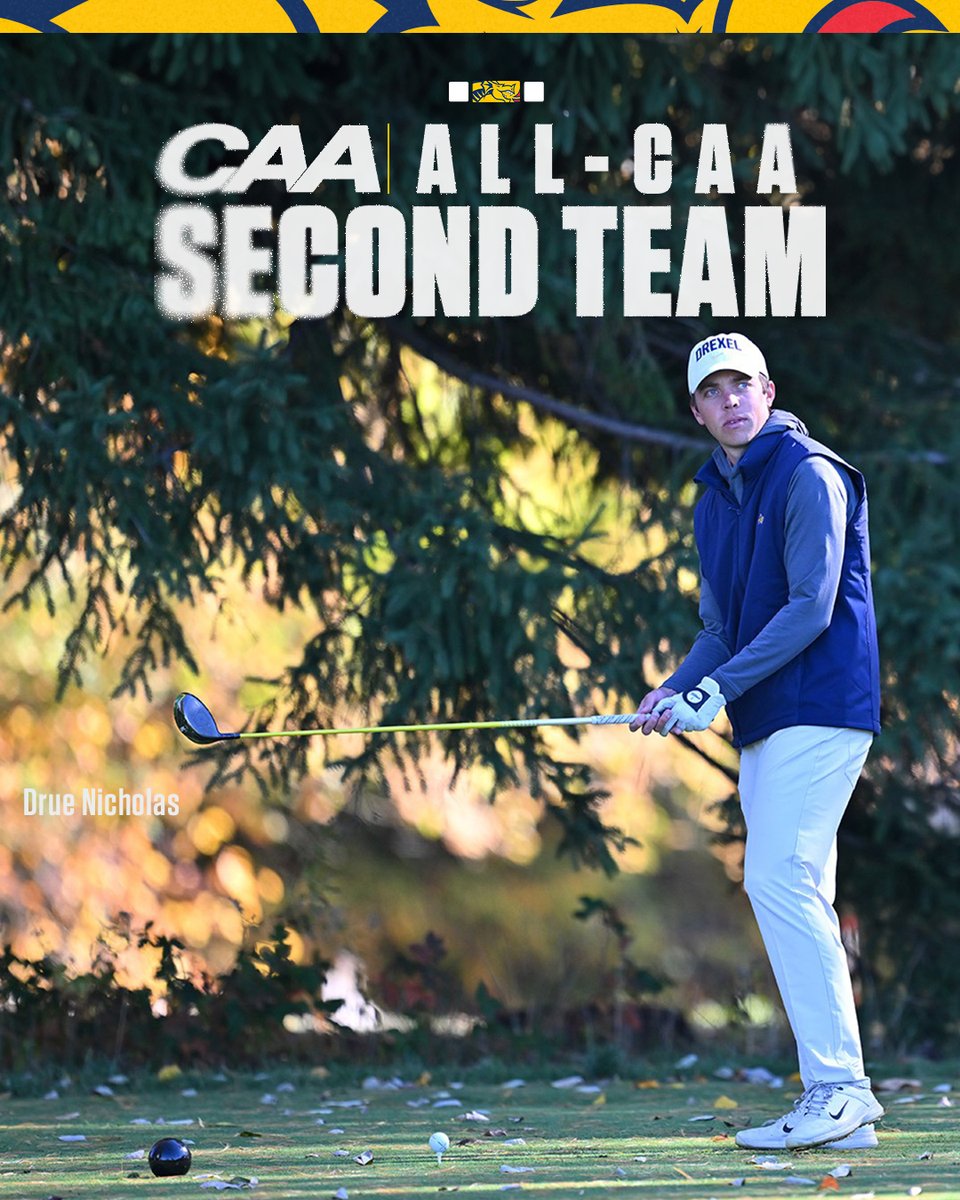 DrexelGolf's tweet image. Congratulations to Griffin Mitchell and Drue Nicholas for being named to the All-CAA Second Team!