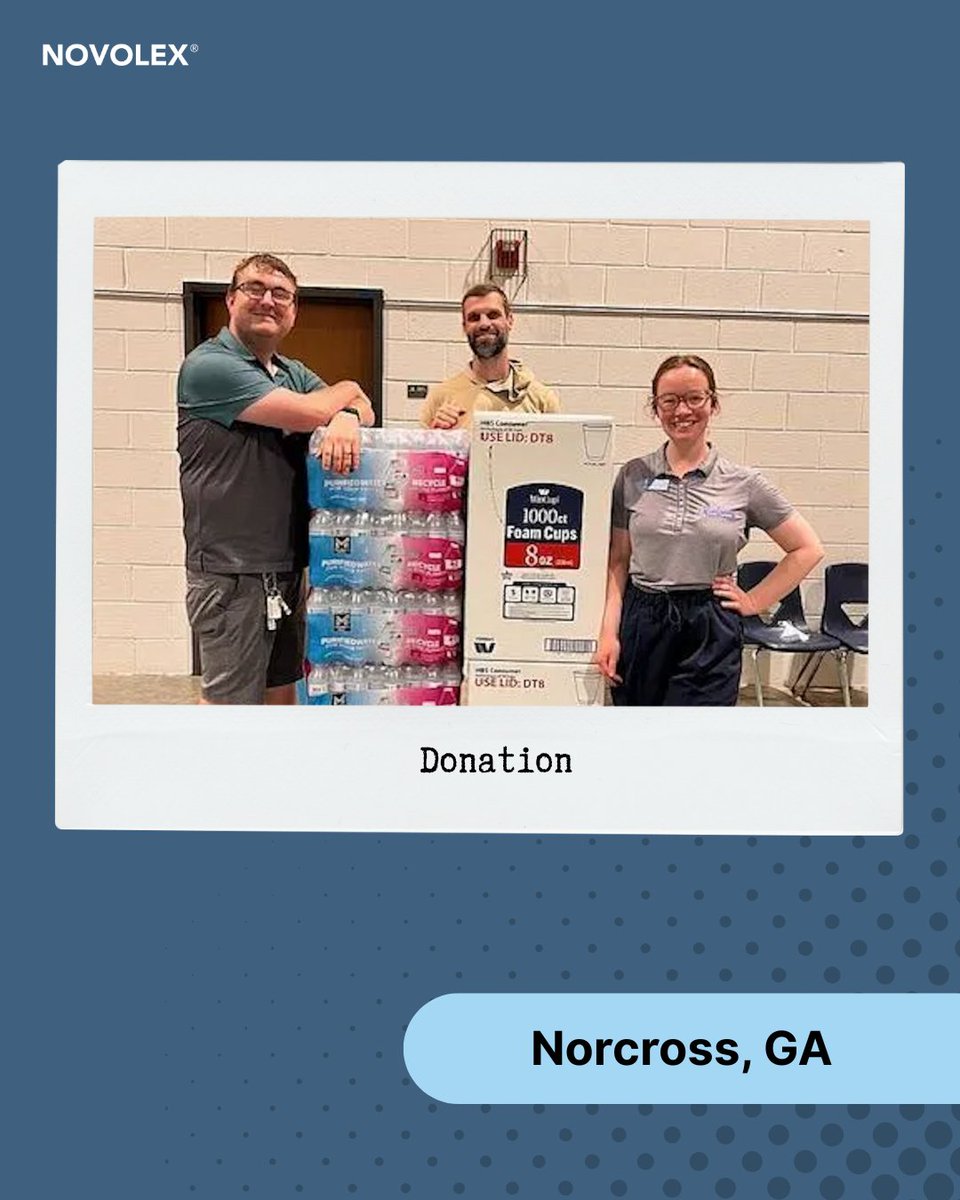Novolex (@novolex) on Twitter photo Our Norcross, GA team donated supplies for Lilburn Elementary’s upcoming Field Day events — promoting movement, play, and wellness for local students.
This donation supports our health & wellness focused giving pillar, reinforcing our commitment to building stronger communities Our Norcross, GA team donated supplies for Lilburn Elementary’s upcoming Field Day events — promoting movement, play, and wellness for local students.
This donation supports our health & wellness focused giving pillar, reinforcing our commitment to building stronger communities