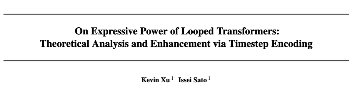 kevin671xu's tweet photo. 🎉 Our paper on "the expressive power of Looped Transformers" was accepted at #ICML2025 !  
To the best of our knowledge, this is the first study to analyze their function approximation capabilities, including approximation rates and universality. 
https://t.co/i90Z7KujbI https://t.co/XvohDwglru