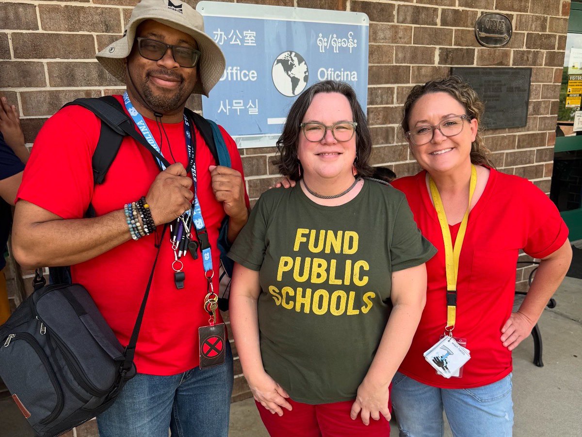 On May 1st, Educators, parents, and volunteers in CHCCS showed incredible solidarity with a powerful Walk-In to champion public education. Decked out in red, staff, parents, and supporters gathered before school, walking in together as part of the NCAE's statewide #DayofAction