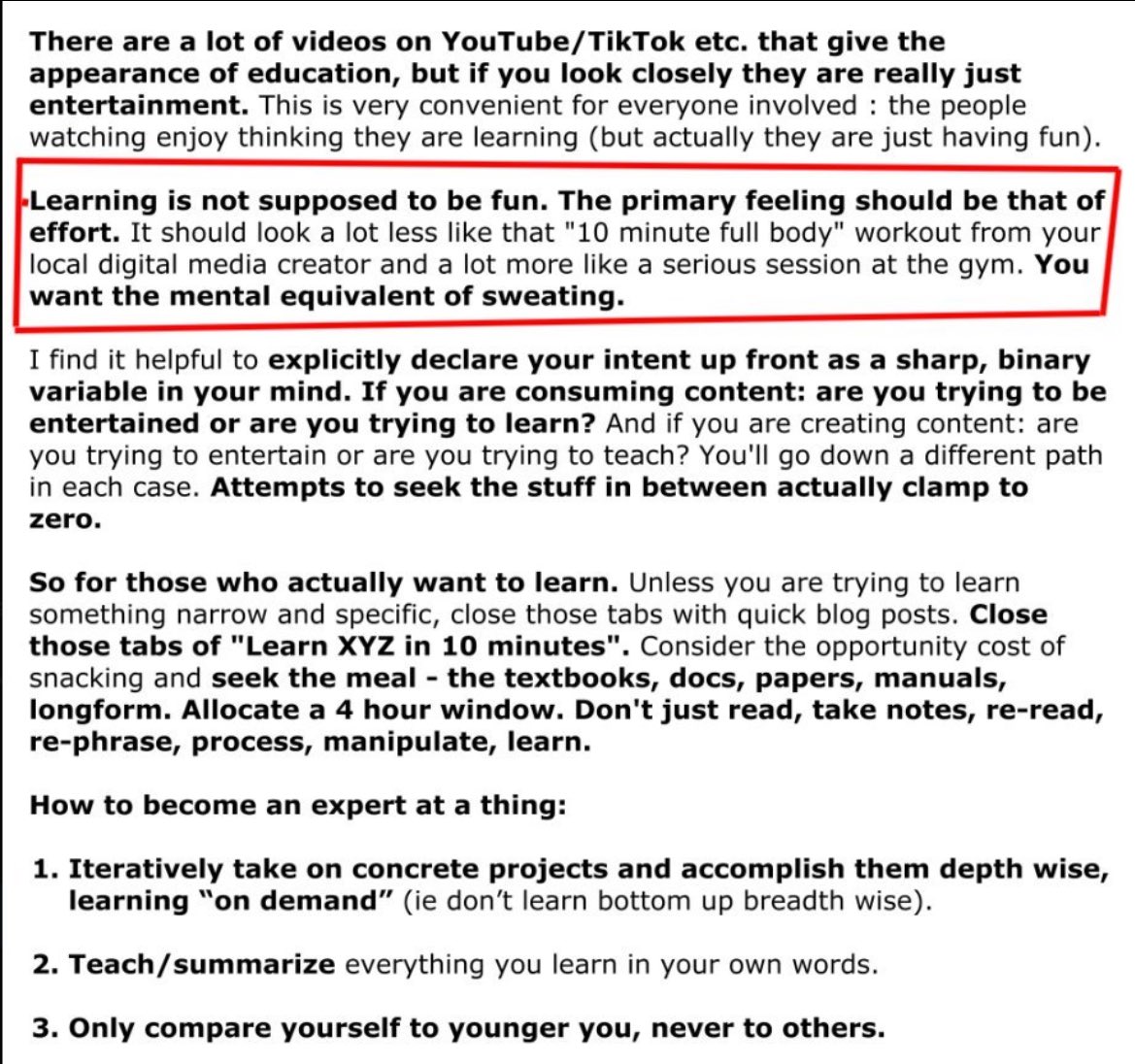 vibe coding is cool but you **have** to have the agency to learn

it's alright if you just wanna ship but it will be way harder to learn programming by reverse engineering what the LLM wrote

choose what matters to you but don't pretend they're the same thing

as <a href="/karpathy/">Andrej Karpathy</a> said