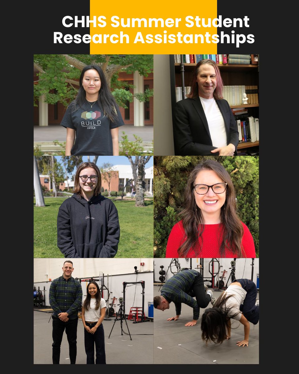 Three lucky students have been selected to conduct research this summer with our brilliant CHHS faculty! Read story below: 

csulb.edu/college-of-hea…