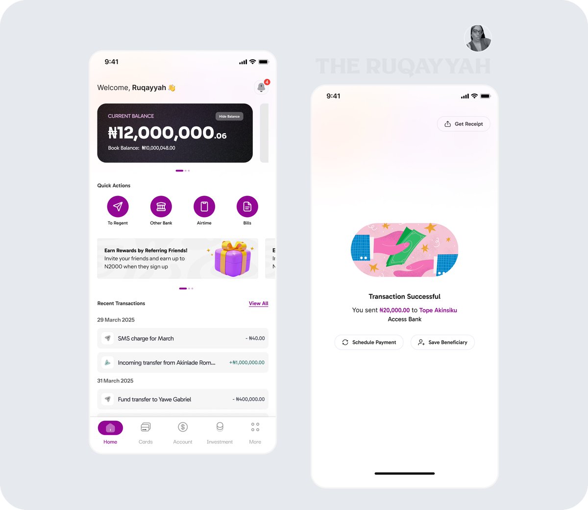 Screens from a recent project 👩‍🍳