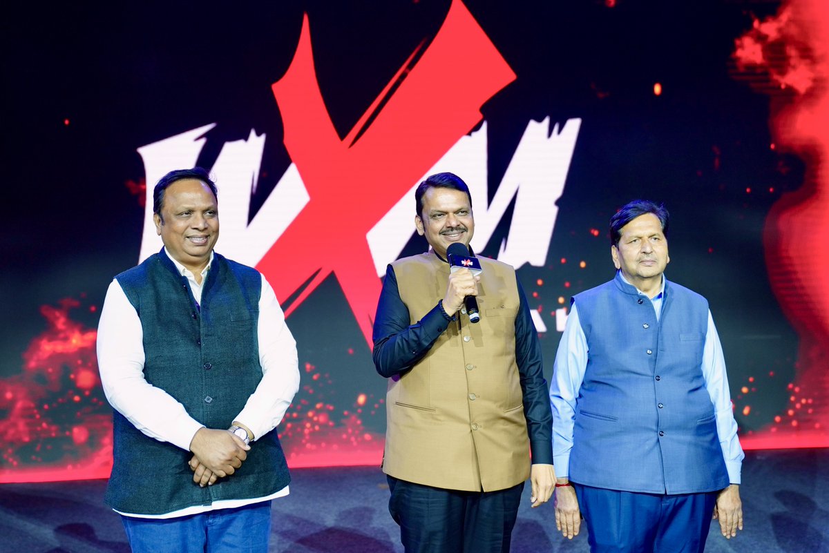 CMOMaharashtra's tweet photo. 🔸CM Devendra Fadnavis and Governor CP Radhakrishnan at the Wrestling Xtreme Mania (WXM)
🔸मुख्यमंत्री देवेंद्र फडणवीस आणि राज्यपाल सीपी राधाकृष्णन यांची 'रेसलिंग एक्स्ट्रीम मॅनिया (WXM)' कार्यक्रम येथे प्रमुख उपस्थिती
🔸मुख्यमंत्री देवेंद्र फडणवीस और राज्यपाल सीपी राधाकृष्णन इनकी 'रेसलिंग एक्सट्रीम मॅनिया (WXM)' कार्यक्रम में प्रमुख उपस्थिति

🕘 9.05pm | 2-5-2025📍Worli, Mumbai | रा. ९.०५ वा. | २-५-२०२५📍वरळी, मुंबई.

@Dev_Fadnavis @maha_governor @MPLodha @ShelarAshish @WAVESummitIndia
#Maharashtra #DevendraFadnavis #WAVES2025