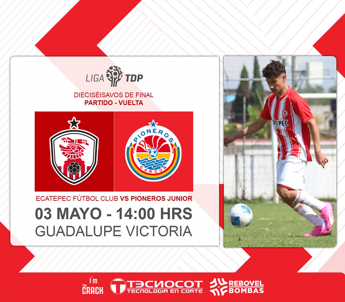 EcatepecFC's tweet photo. #EsConFe ¡Ecatepec! Faltan 90 Minutos. #DeEcatepecSomos
Todos unidos nos vemos este próximo sábado 3 de Mayo en Guadalupe Victoria Ecatepec 🏟️, 2 de la Tarde. (Horario Centro)
Ubicación:
https://t.co/lVUHbLWW4h
#AquíEstáElCampeón #CrecemosJuntos https://t.co/jGh3dTj41G