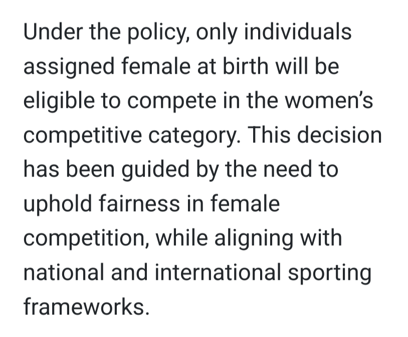 ScotRowingCoach's tweet photo. A step in the right direction by @ScottishRowing. 
Just a shame they still adhere to the "assigned at birth" nonsense. https://t.co/q0N41b2p3r