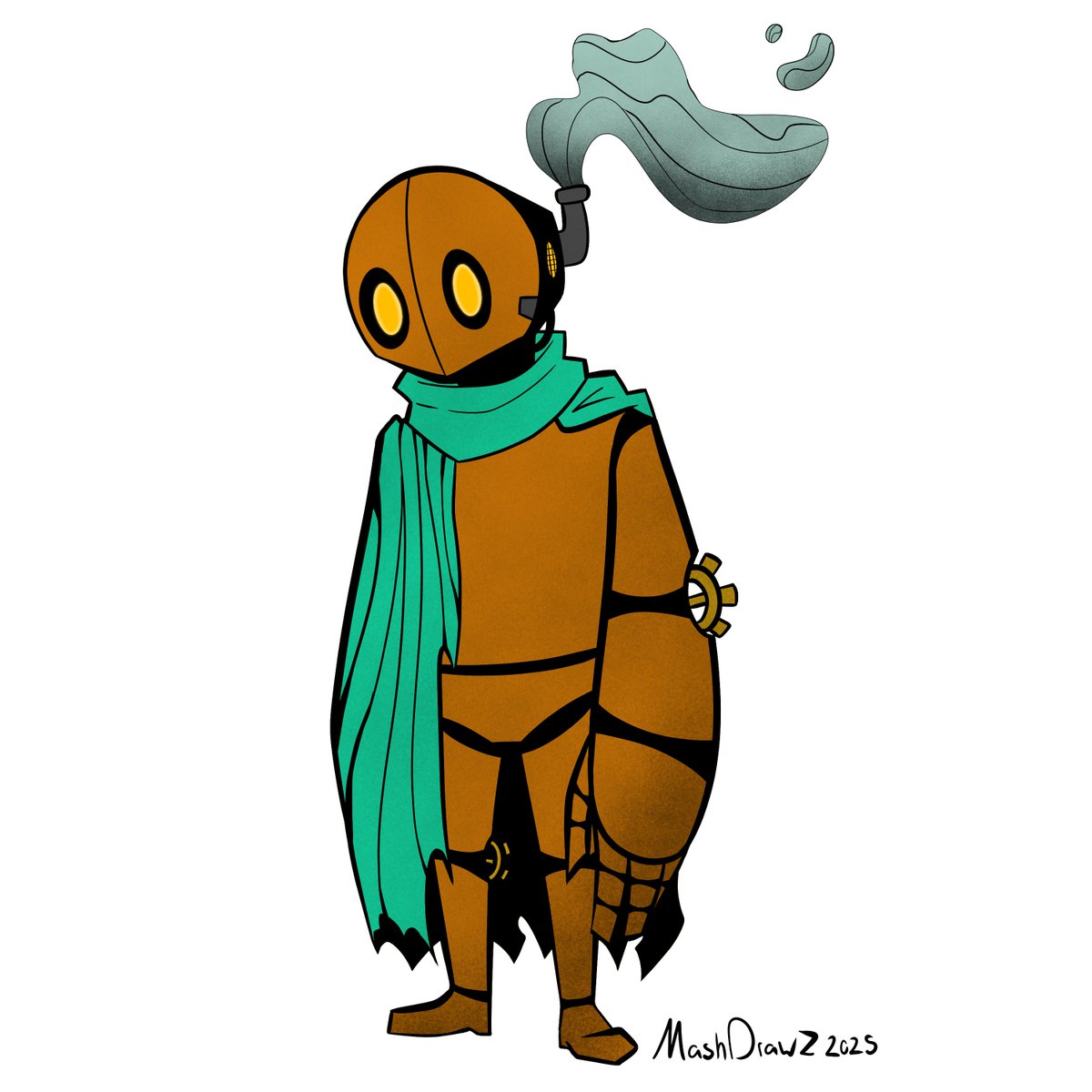 MashDrawz's tweet photo. Recently got into playing DnD, this is my DnD character Sunny, he's an clockwork autognome.
#DnD #DnDcharacter #dndart #ocart https://t.co/cdjdMjP855