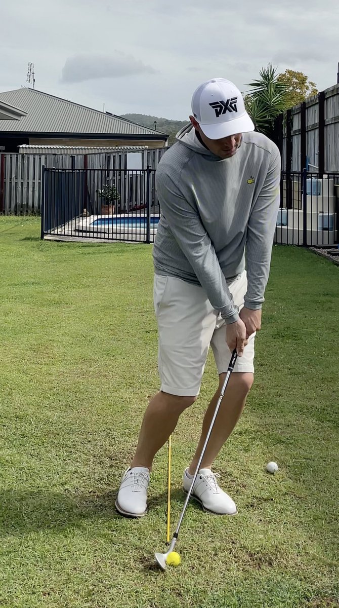 ryanmouquegolf's tweet photo. DO NOT watch the video below until you have answered these 2 questions...

If I deliver this amount of shaft lean to the ball when chipping &amp; pitching...

1. Am I using the bounce? (I have 8 deg on my 60 here)
2. Am I going to dig the leading edge into the turf? https://t.co/IOOq46fOpY