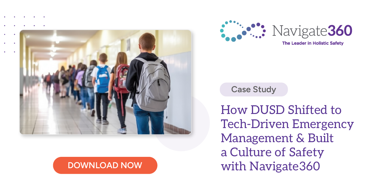 Navigate360_'s tweet image. “The appropriate tools, right in the palm of your hand.” —Augie Ballesteros, Douglas USD

Discover how his team expanded from @ALICEtraining® to a fully integrated #EmergencyManagement platform — including #PanicButtons — with #Navigate360. hubs.la/Q03kHXPB0
