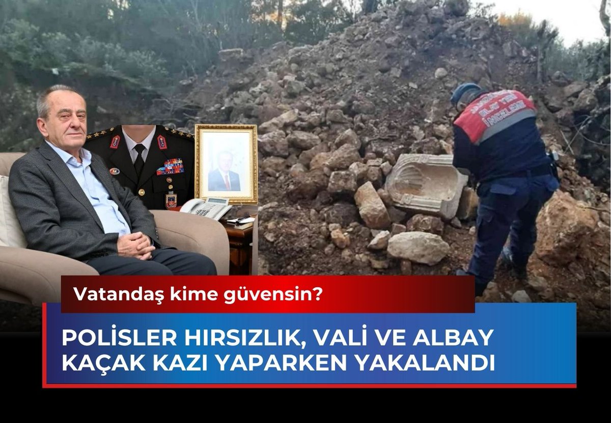 Vatandaş kime güvensin? Polisler hırsızlık yaparken, vali ve albay kaçak kazı yaparken yakalandı. boldmedya.com/2025/05/02/vat…