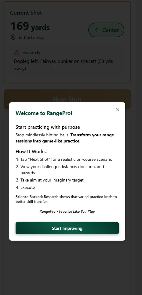 RangeProApp's tweet photo. Welcome to Range Pro! Lets improve together :) https://t.co/ND560NtSSL