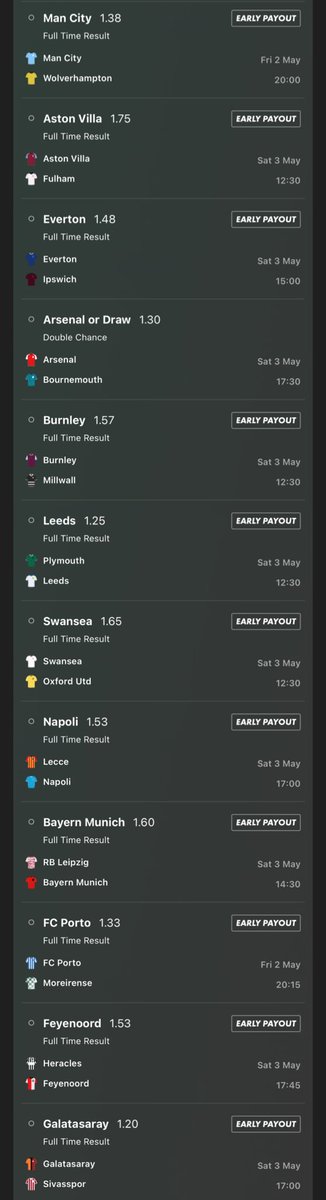 90/1 SUPER SATURDAY ACCA 🏆 

£10 Returns £910 🤯😍

If this bet wins I’ll giveaway £50 to 3 people who… 

❤️Like this tweet 
♻️Repost this tweet 
📝Follow me 

Join the free telegram below for more daily tips 👇🏻 

t.me/+5GUkTVawXvkxO…