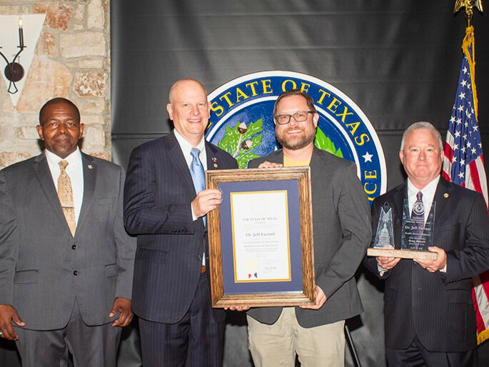 UTMB School of Public & Population Health (@utmb_spph) on Twitter photo Dr. Jeff Farroni of <a href="/utmbhealth/">UTMB Health</a> received the TDCJ Health Services Division Award for building a wellness program supporting correctional healthcare staff.
More here: utmb.us/dxf Dr. Jeff Farroni of <a href="/utmbhealth/">UTMB Health</a> received the TDCJ Health Services Division Award for building a wellness program supporting correctional healthcare staff.
More here: utmb.us/dxf