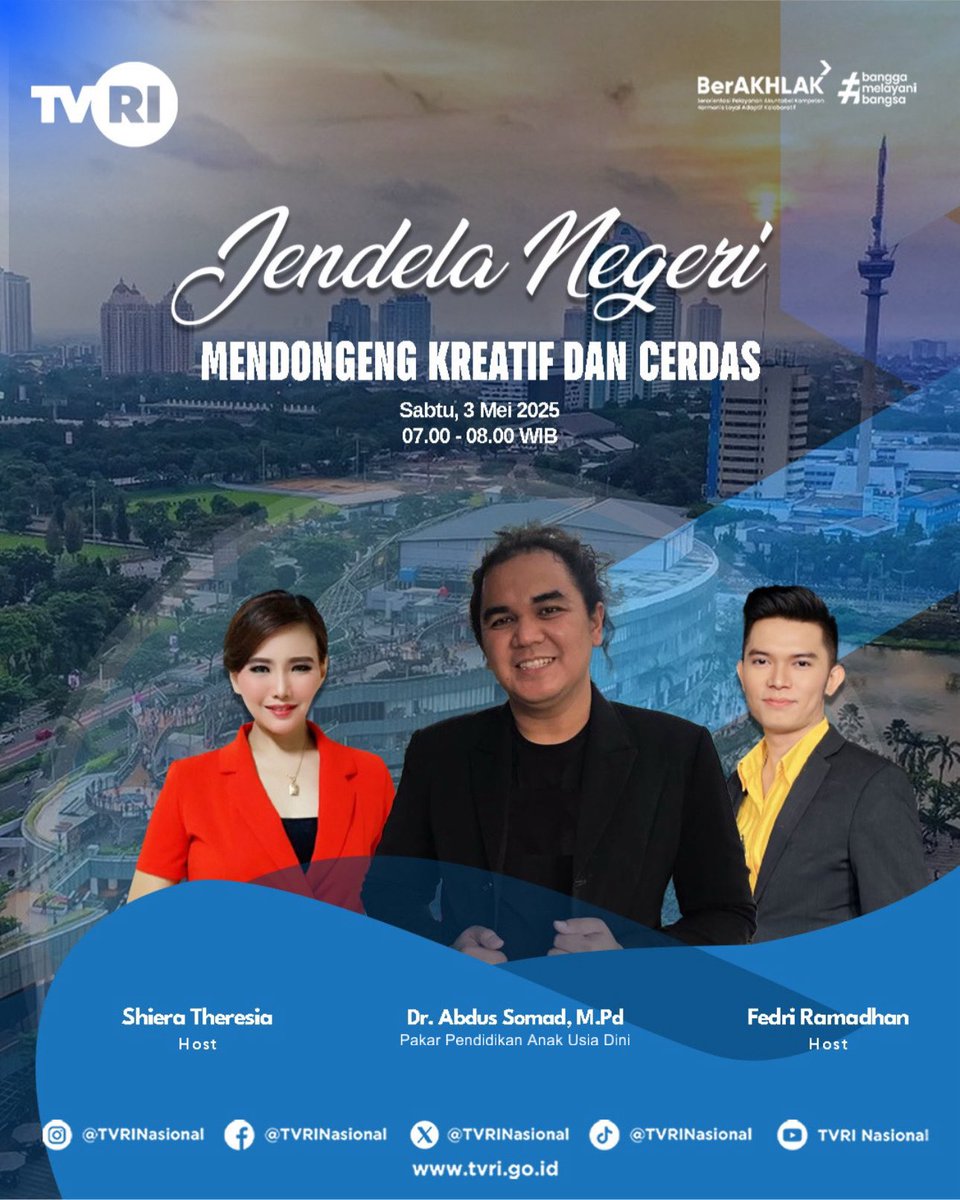 thomasbalducci's tweet image. Bismillah.. Hari ini, Sabtu 3 Mei 2025 07.00 - 08.00 LIVE di TVRI Nasional.. #edukasi #paud #pendidikan #cerita #dongeng #magic #sulap