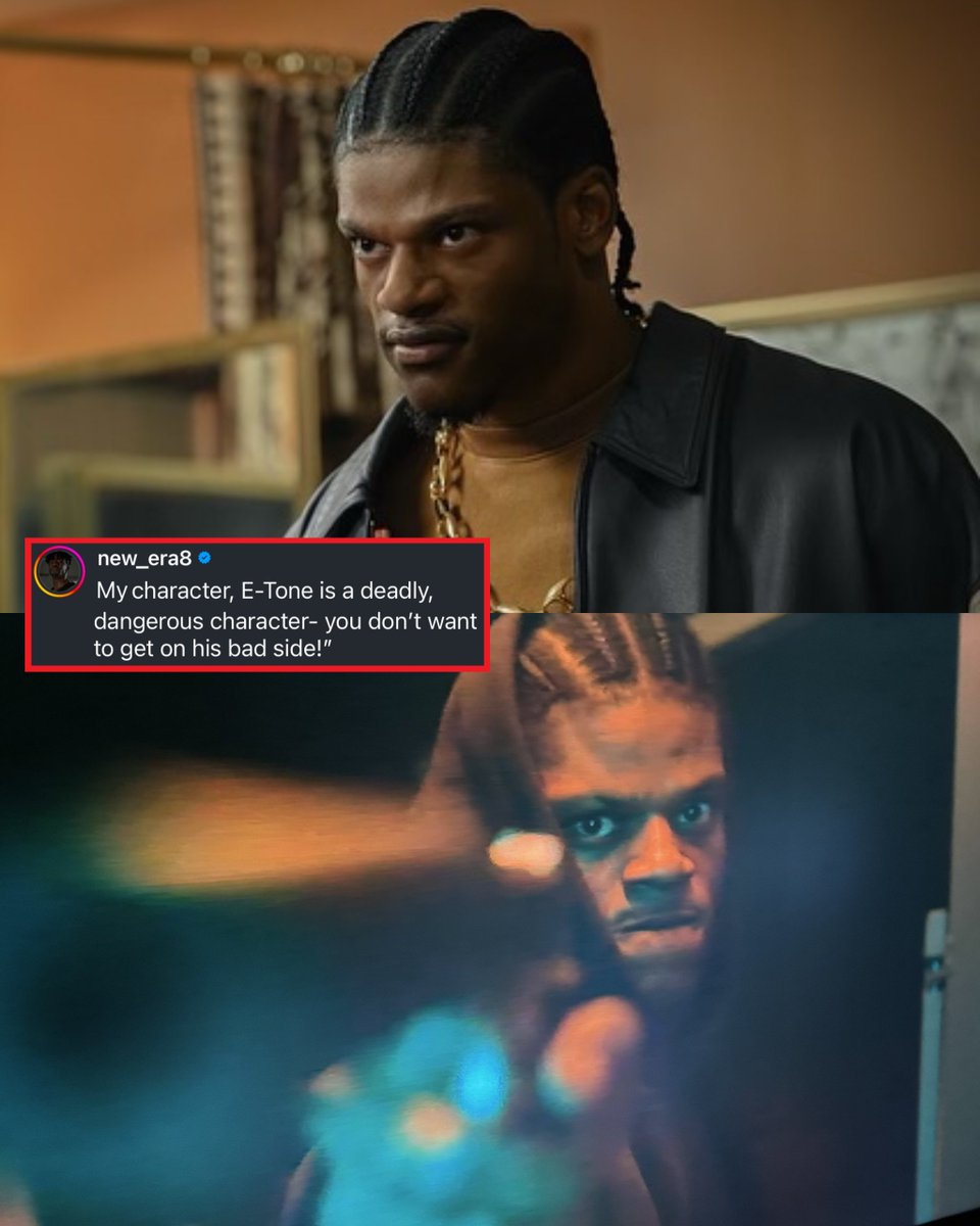 mymixtapez's tweet image. Ravens QB Lamar Jackson will make his acting debut in the next episode of 'Power Book III: Raising Kanan,' where he will play a dangerous character named E-Tone 🎬
