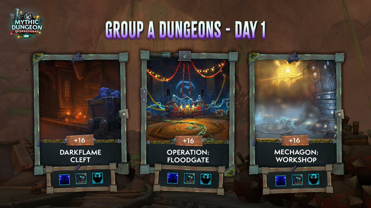 ⏳The countdown has started and the keystones are underway!⏳

Check out the three dungeons featured on Day 1 of Group A.