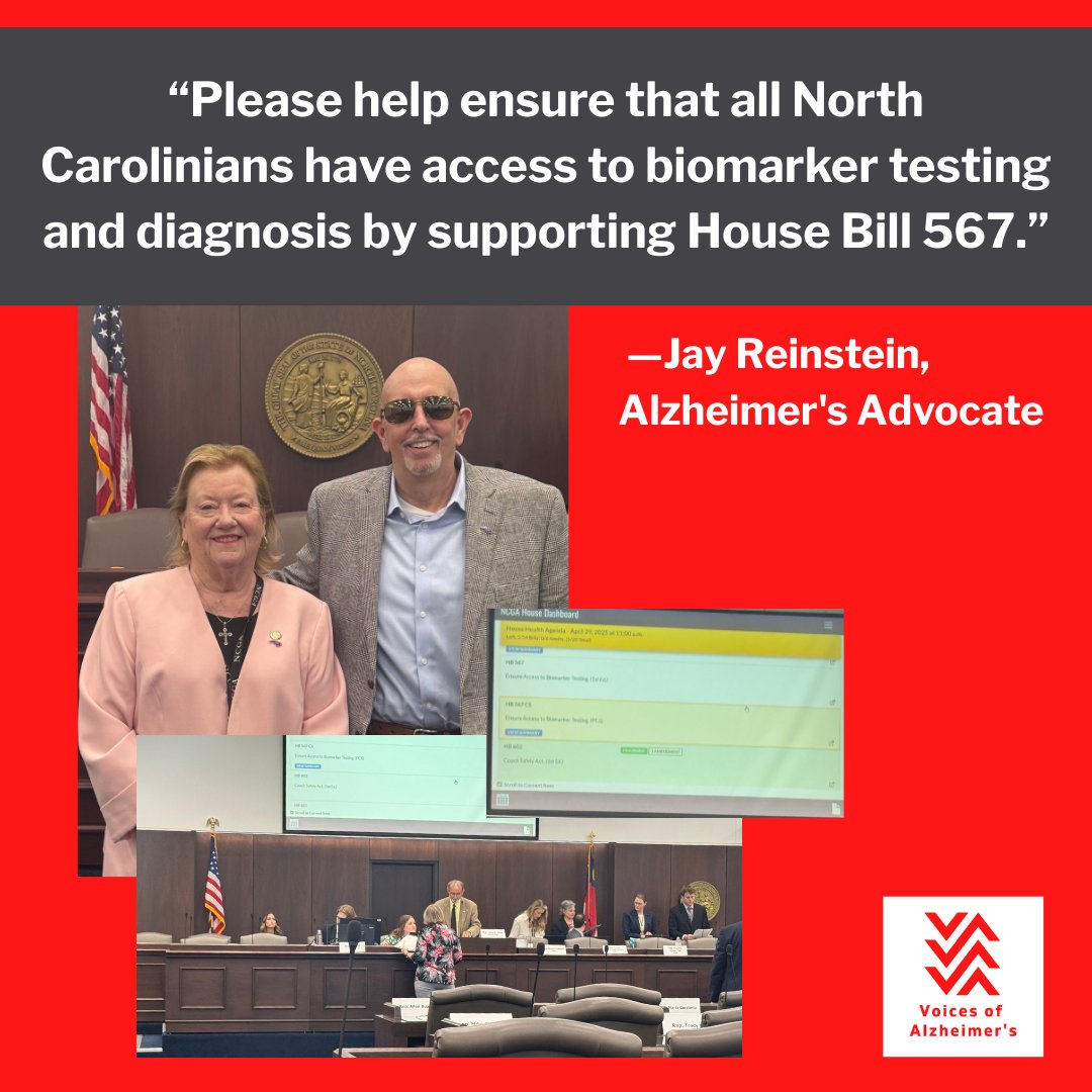 Meet Jay Reinstein—Alzheimer's advocate and proud North Carolinian. An early diagnosis changed his life. Now he's urging lawmakers to pass HB567 to expand access to biomarker testing. 
🧠 Early detection saves lives.
🏛️ Support HB567.
#VoicesOfAlzheimers