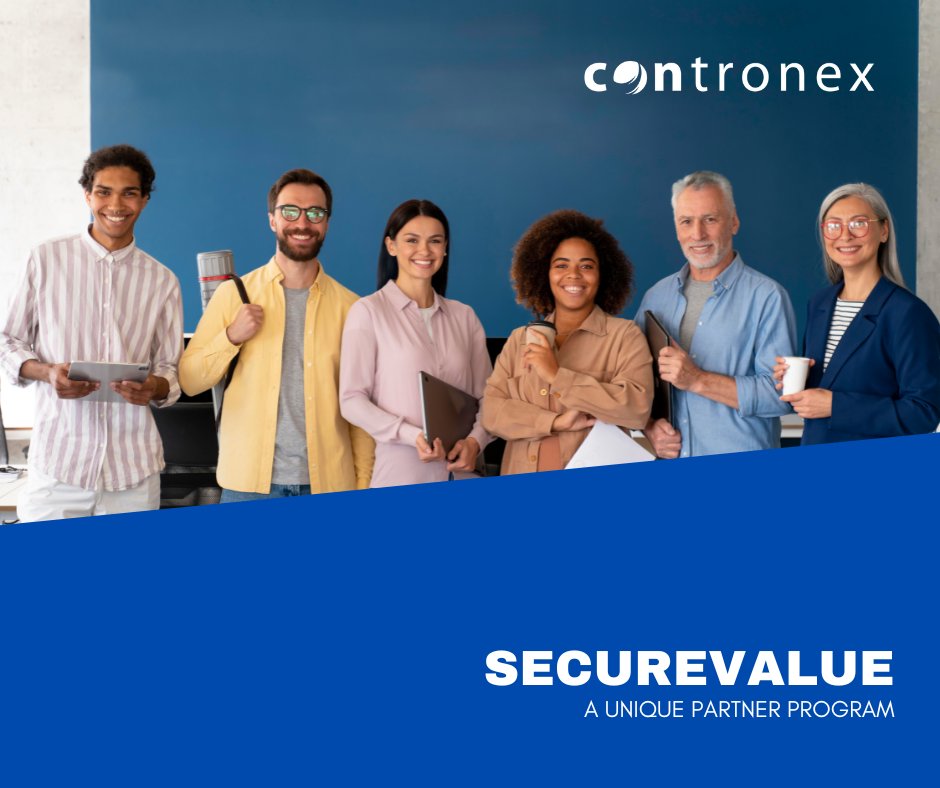 Contronex's tweet image. SecureValue is Contronex&apos;s unique partner program that provides news, sales tools, support, training, pricing, promotions, marketing, forums, and many other features to enable and collaborate with our valued resellers.