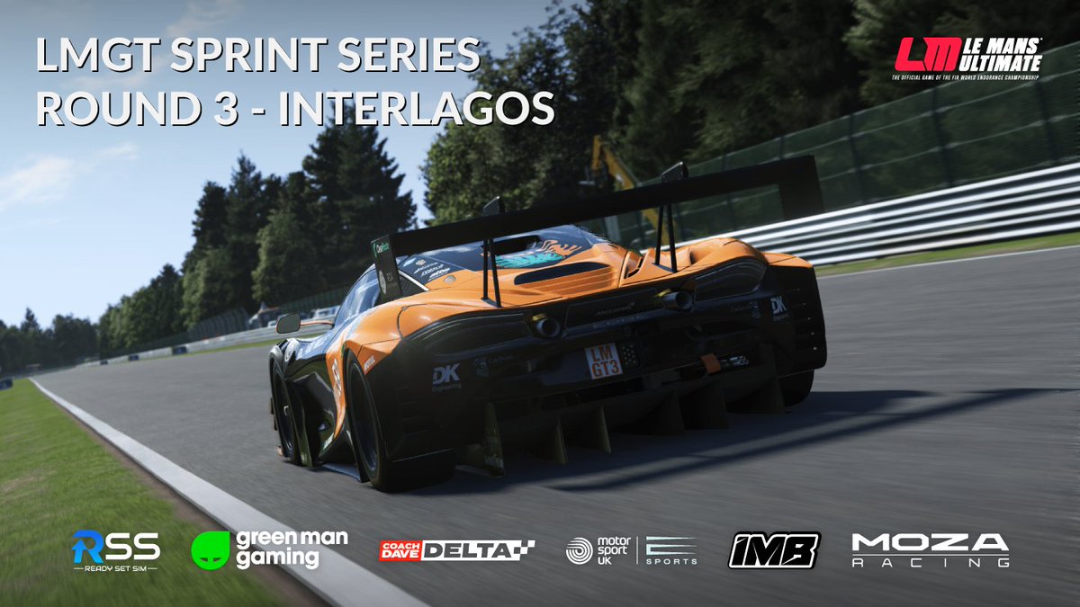 RCI_Racing's tweet image. LMGT Sprint Series heads to Brazil for Round 3!

🏁 LMGT3
🌎 Interlagos
⏱️ 60-minutes
🟢 20:00 BST | 21:00 CEST
🔵 Live on RCI TV via YouTube &amp;amp; Twitch

Stream links in reply below!

@readysetsim @GreenManGaming @coachdavesetups @MsptUK_Esports @imbracewear @moza_racing