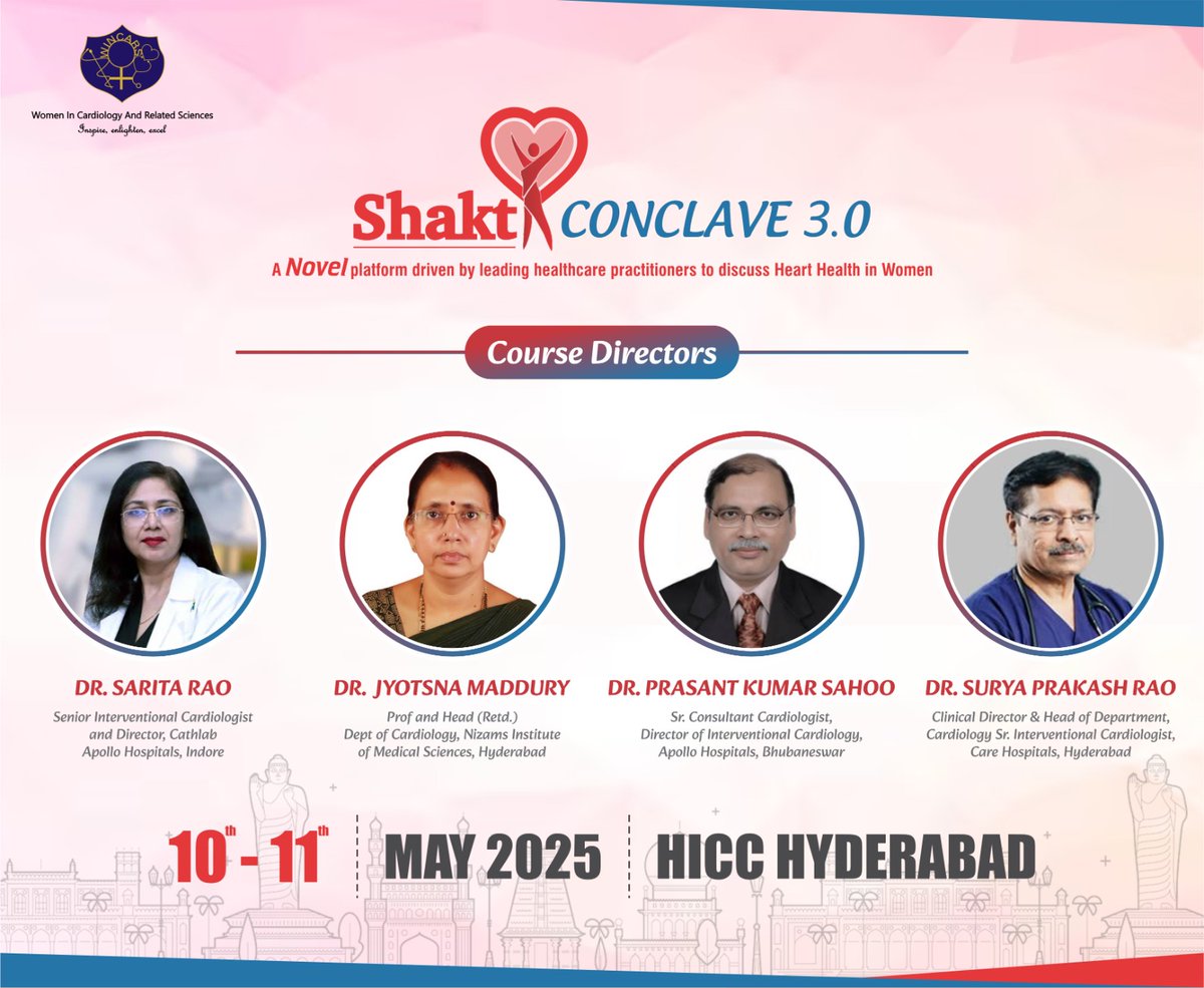 Dr Sarita Rao (@drsaritarao2) on Twitter photo WOMEN are physiologically different and have many different issues which need to be researched, discussed and taken care of . Looking foward to being COURSE DIRECTOR at SHAKTI CONCLAVE 3.0 at HYDERABAD <a href="/APSIC6/">@APSIC</a> <a href="/drsonyaburgess/">A/Prof Sonya Burgess</a> <a href="/Hragy/">Hany Ragy</a> <a href="/mmamas1973/">Mamas A. Mamas</a> <a href="/mirvatalasnag/">MIЯVΛƬ #IC</a> <a href="/WomenAs1/">Women As One</a> WOMEN are physiologically different and have many different issues which need to be researched, discussed and taken care of . Looking foward to being COURSE DIRECTOR at SHAKTI CONCLAVE 3.0 at HYDERABAD <a href="/APSIC6/">@APSIC</a> <a href="/drsonyaburgess/">A/Prof Sonya Burgess</a> <a href="/Hragy/">Hany Ragy</a> <a href="/mmamas1973/">Mamas A. Mamas</a> <a href="/mirvatalasnag/">MIЯVΛƬ #IC</a> <a href="/WomenAs1/">Women As One</a>