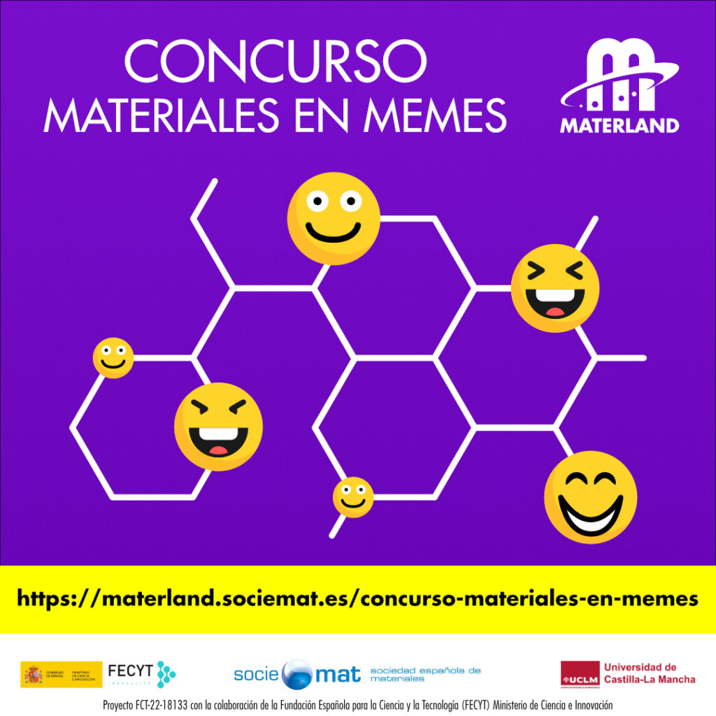 📢Ya está aquí😱!!, la 2 edición del 🔝concurso #MaterialesenMemes!. 

Crea tu meme científico🤣sobre Ciencia e Ingeniería de Materiales y compártelo.

📆Hasta el 5 de Junio
👉Info y Bases acortar.link/hDVZxs